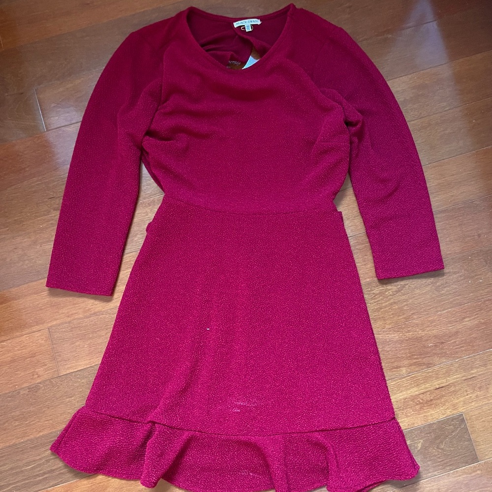 Lulus red open back dress
